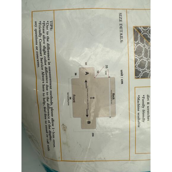 Light Blue and White Sofa Cover *NEW IN ORIGINAL PACKAGE* - Picture 3 of 4